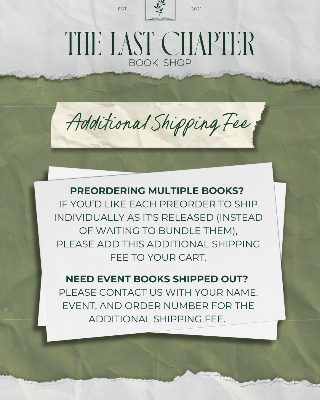 Additional Shipping Fee